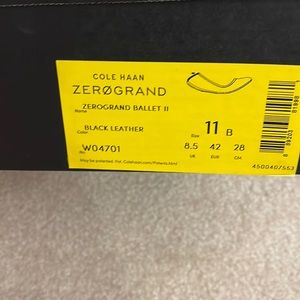 Cole haan ballet zero grand nwot
